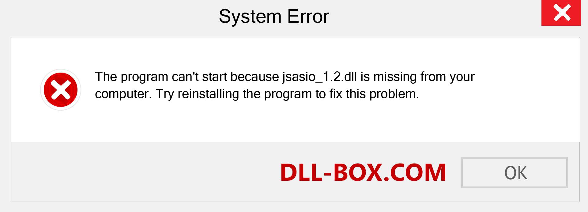  jsasio_1.2.dll file is missing?. Download for Windows 7, 8, 10 - Fix  jsasio_1.2 dll Missing Error on Windows, photos, images